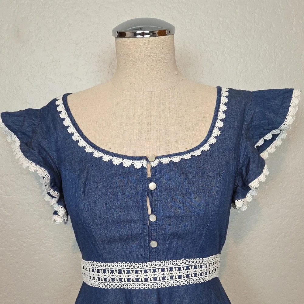 Disney Beauty and The Beast Denim Dress - Picture 2 of 8